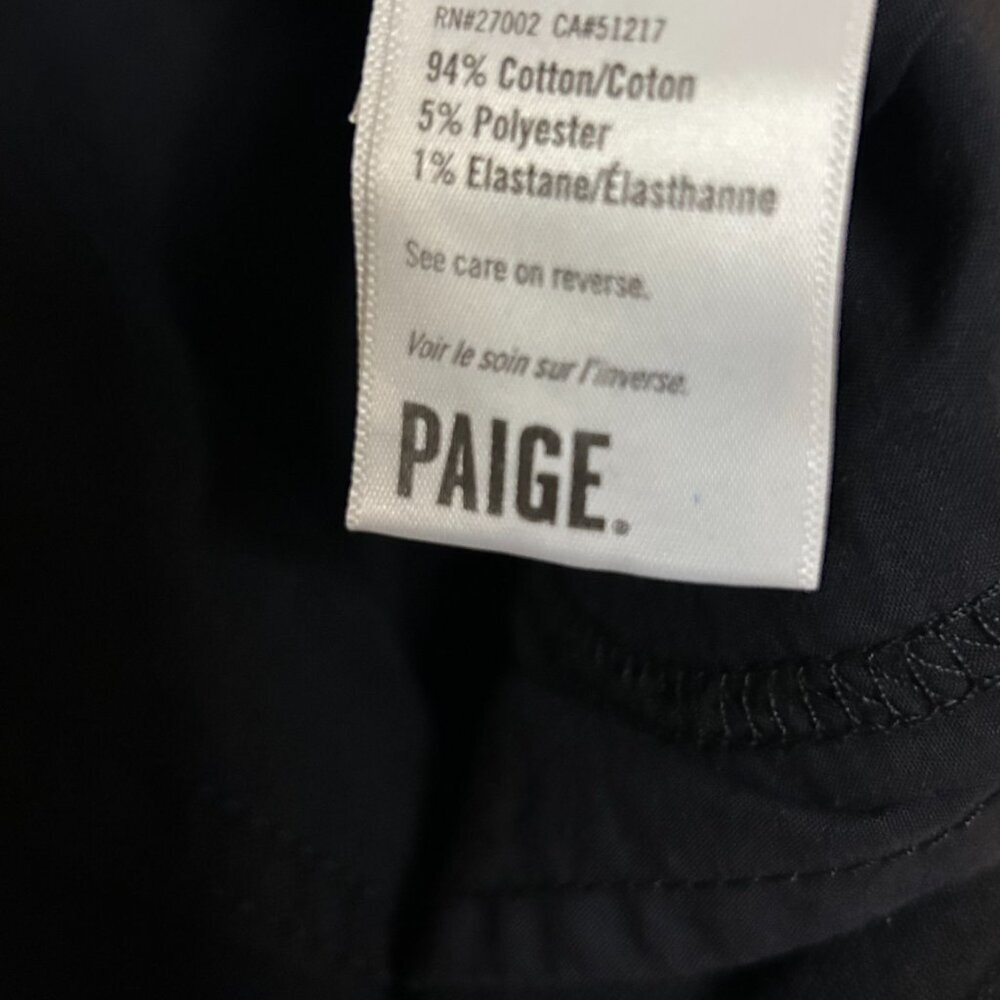 PAIGE Leenah Black Laser Floral Bootcut Jeans Women’s Size 31 - Picture 5 of 8